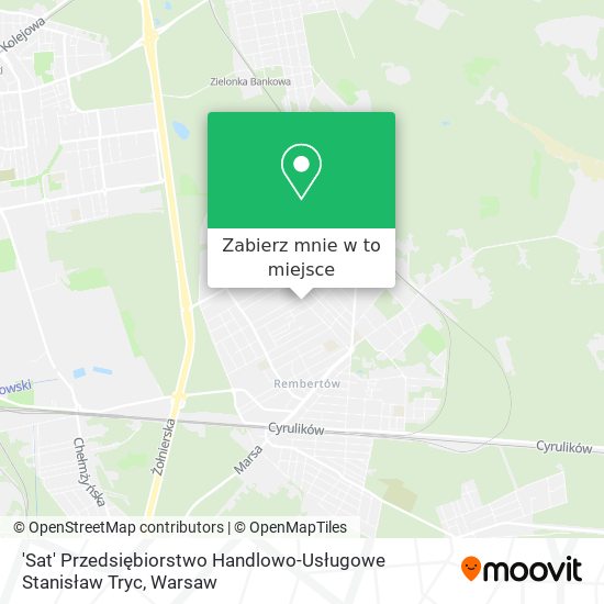 Mapa 'Sat' Przedsiębiorstwo Handlowo-Usługowe Stanisław Tryc