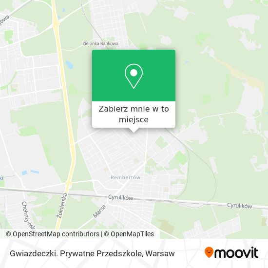 Mapa Gwiazdeczki. Prywatne Przedszkole