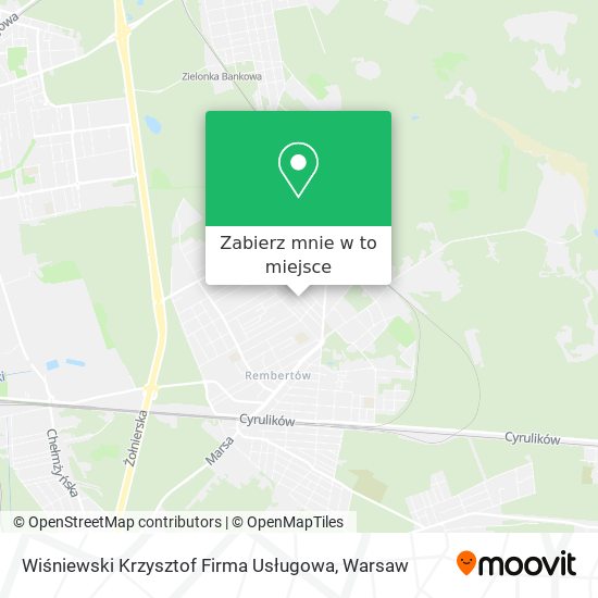 Mapa Wiśniewski Krzysztof Firma Usługowa