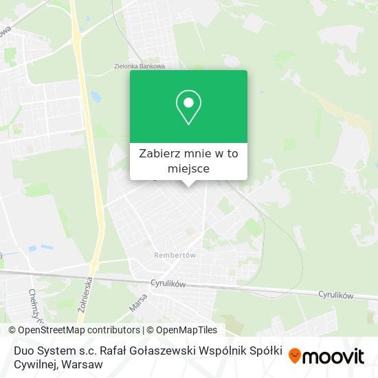 Mapa Duo System s.c. Rafał Gołaszewski Wspólnik Spółki Cywilnej