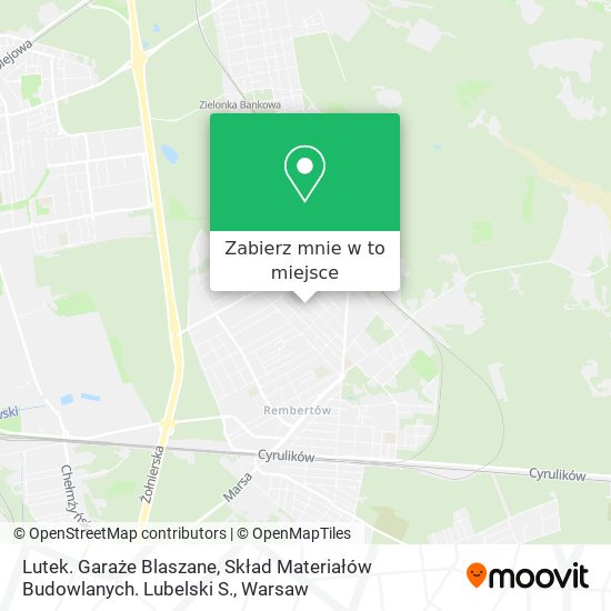 Mapa Lutek. Garaże Blaszane, Skład Materiałów Budowlanych. Lubelski S.