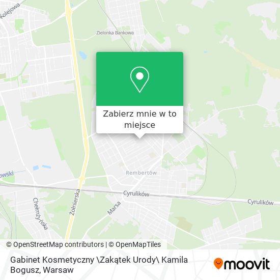 Mapa Gabinet Kosmetyczny \Zakątek Urody\ Kamila Bogusz