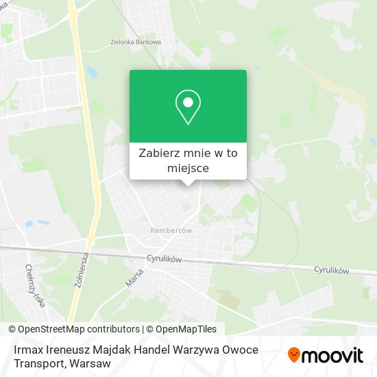 Mapa Irmax Ireneusz Majdak Handel Warzywa Owoce Transport