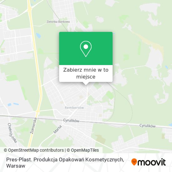 Mapa Pres-Plast. Produkcja Opakowań Kosmetycznych