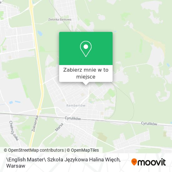 Mapa \English Master\ Szkoła Językowa Halina Więch