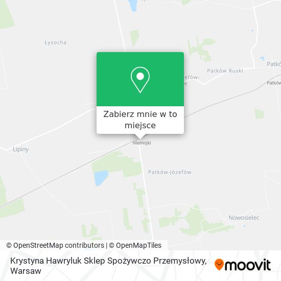 Mapa Krystyna Hawryluk Sklep Spożywczo Przemysłowy