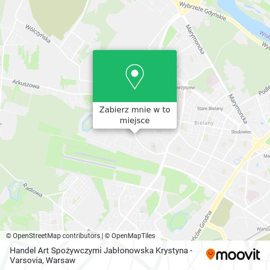 Mapa Handel Art Spożywczymi Jabłonowska Krystyna - Varsovia