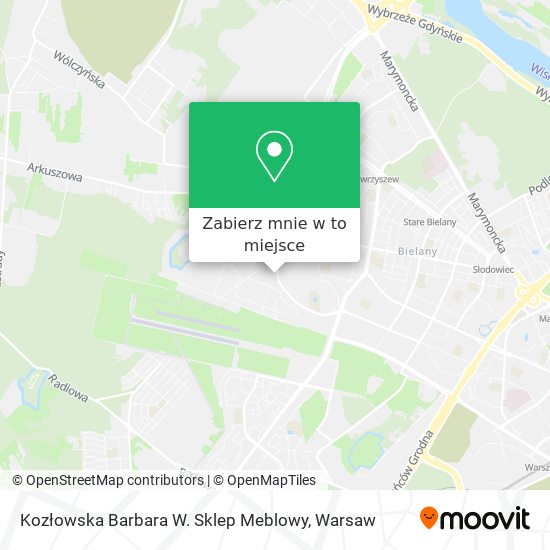 Mapa Kozłowska Barbara W. Sklep Meblowy