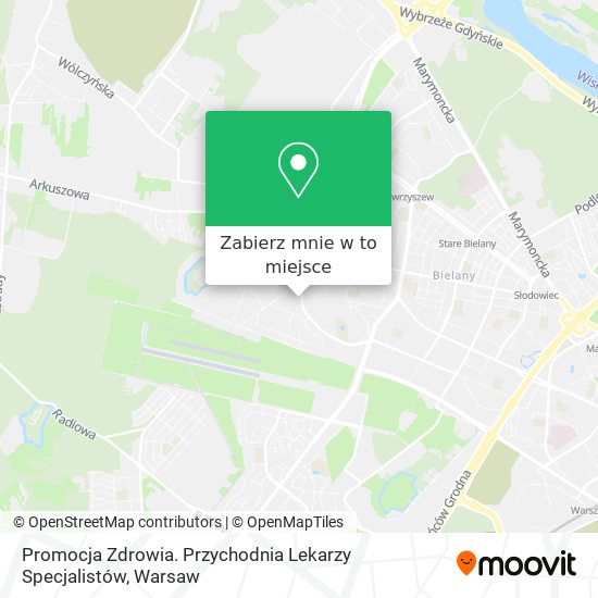 Mapa Promocja Zdrowia. Przychodnia Lekarzy Specjalistów