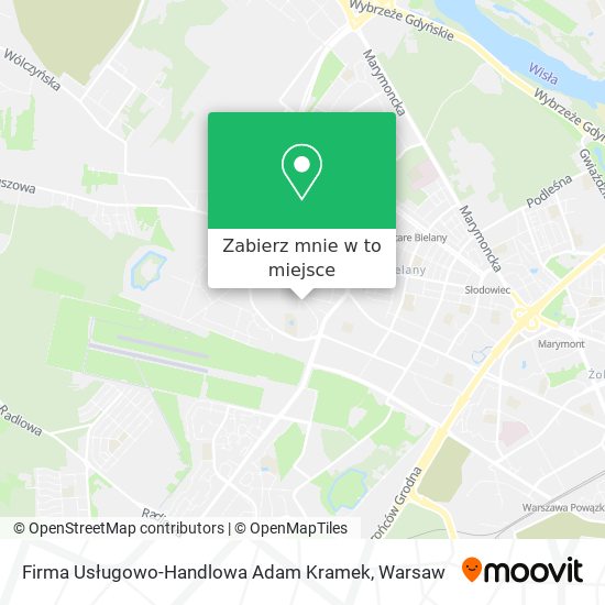 Mapa Firma Usługowo-Handlowa Adam Kramek