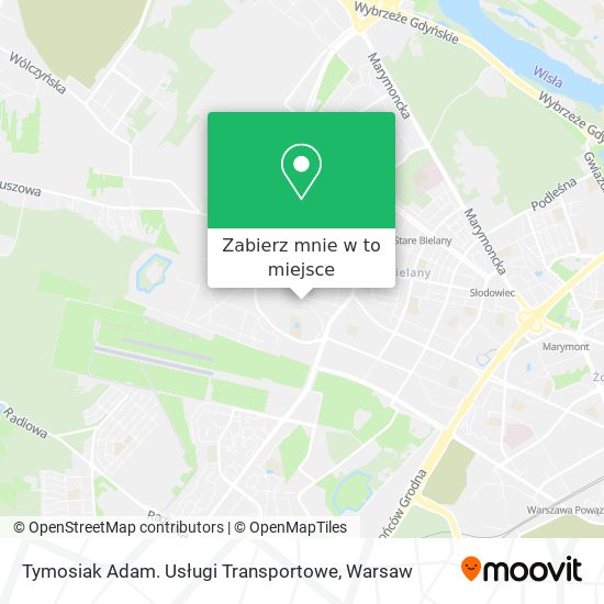 Mapa Tymosiak Adam. Usługi Transportowe