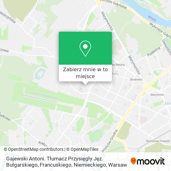 Mapa Gajewski Antoni. Tłumacz Przysięgły Jęz. Bułgarskiego, Francuskiego, Niemieckiego