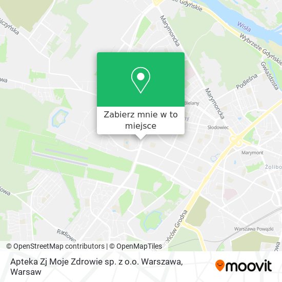 Mapa Apteka Zj Moje Zdrowie sp. z o.o. Warszawa