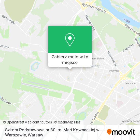 Mapa Szkoła Podstawowa nr 80 im. Mari Kownackiej w Warszawie