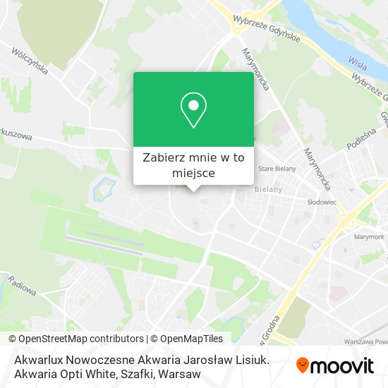 Mapa Akwarlux Nowoczesne Akwaria Jarosław Lisiuk. Akwaria Opti White, Szafki