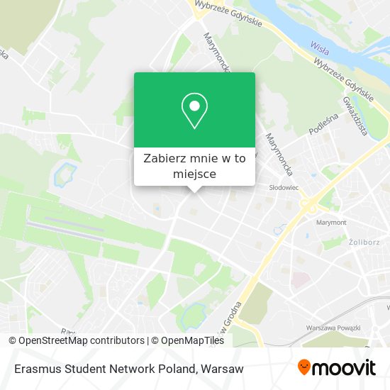 Mapa Erasmus Student Network Poland