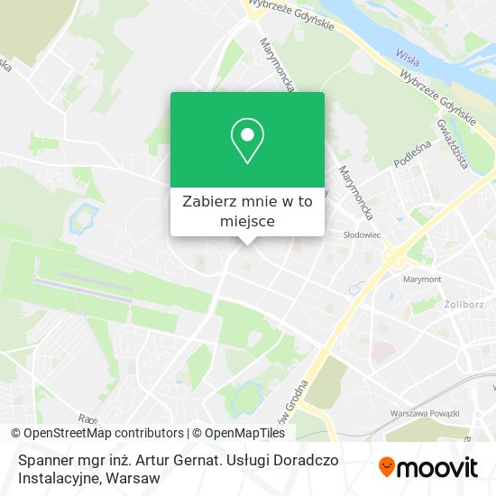 Mapa Spanner mgr inż. Artur Gernat. Usługi Doradczo Instalacyjne