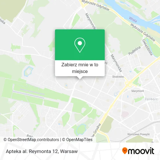 Mapa Apteka al. Reymonta 12