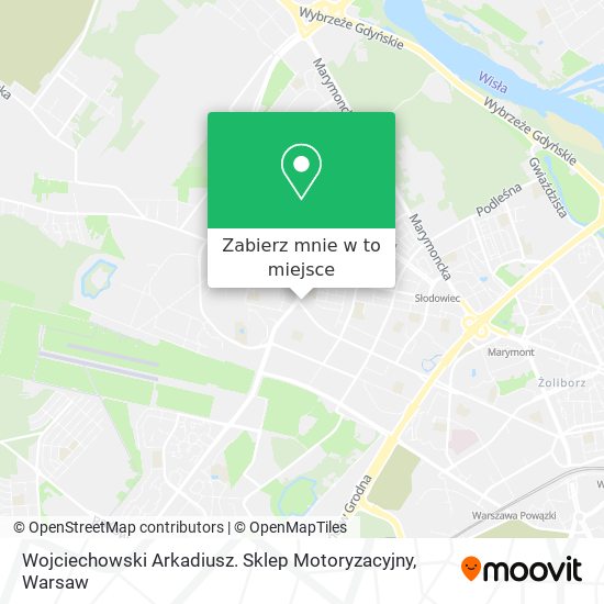 Mapa Wojciechowski Arkadiusz. Sklep Motoryzacyjny