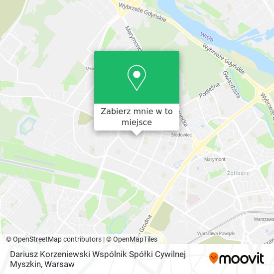 Mapa Dariusz Korzeniewski Wspólnik Spółki Cywilnej Myszkin