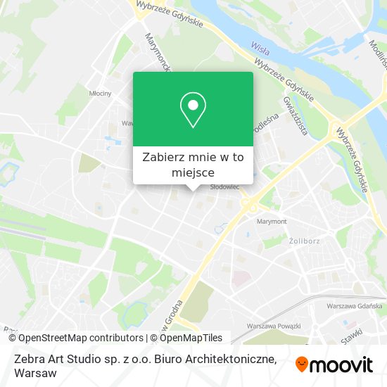 Mapa Zebra Art Studio sp. z o.o. Biuro Architektoniczne