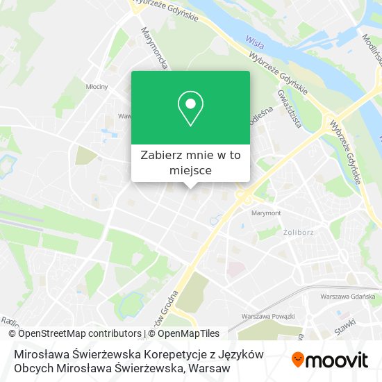 Mapa Mirosława Świerżewska Korepetycje z Języków Obcych Mirosława Świerżewska