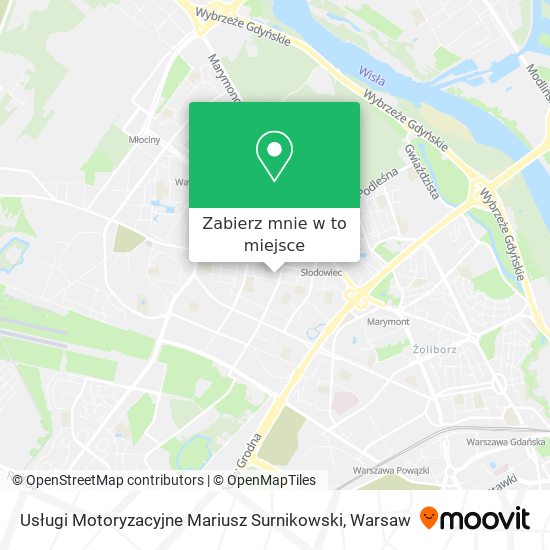 Mapa Usługi Motoryzacyjne Mariusz Surnikowski