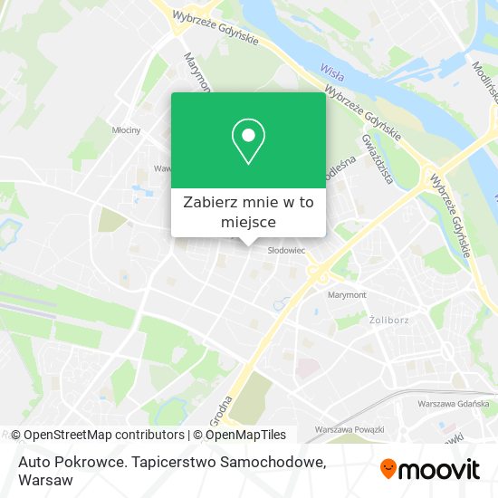 Mapa Auto Pokrowce. Tapicerstwo Samochodowe