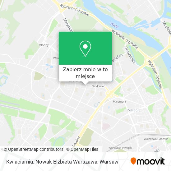 Mapa Kwiaciarnia. Nowak Elżbieta Warszawa