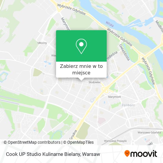 Mapa Cook UP Studio Kulinarne Bielany
