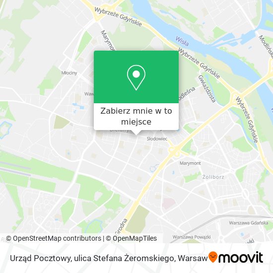 Mapa Urząd Pocztowy, ulica Stefana Żeromskiego