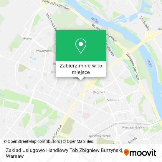 Mapa Zakład Usługowo Handlowy Tob Zbigniew Burzyński