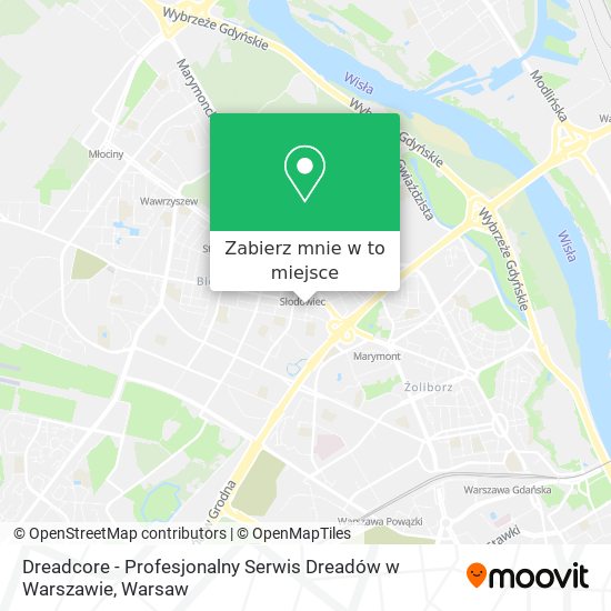 Mapa Dreadcore - Profesjonalny Serwis Dreadów w Warszawie