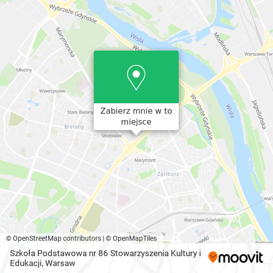 Mapa Szkoła Podstawowa nr 86 Stowarzyszenia Kultury i Edukacji