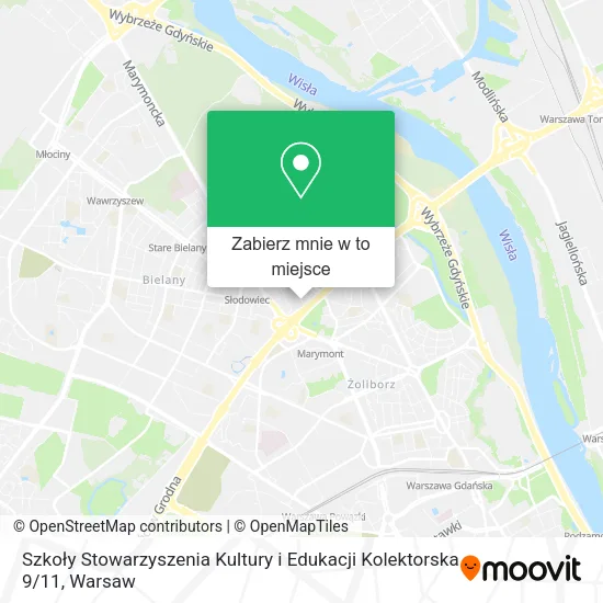 Mapa Szkoły Stowarzyszenia Kultury i Edukacji Kolektorska 9 / 11