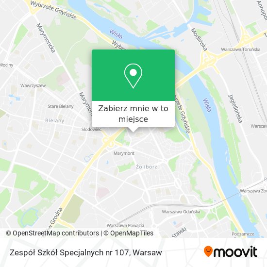 Mapa Zespół Szkół Specjalnych nr 107