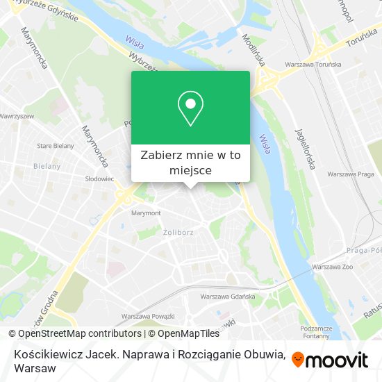 Mapa Kościkiewicz Jacek. Naprawa i Rozciąganie Obuwia