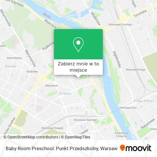 Mapa Baby Room Preschool. Punkt Przedszkolny