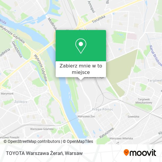 Mapa TOYOTA Warszawa Żerań