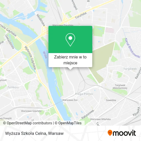 Mapa Wyższa Szkoła Celna