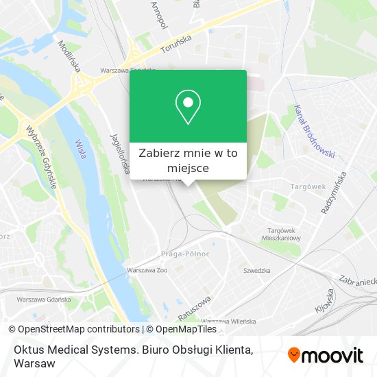 Mapa Oktus Medical Systems. Biuro Obsługi Klienta