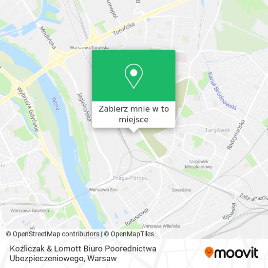 Mapa Koźliczak & Lomott Biuro Poorednictwa Ubezpieczeniowego