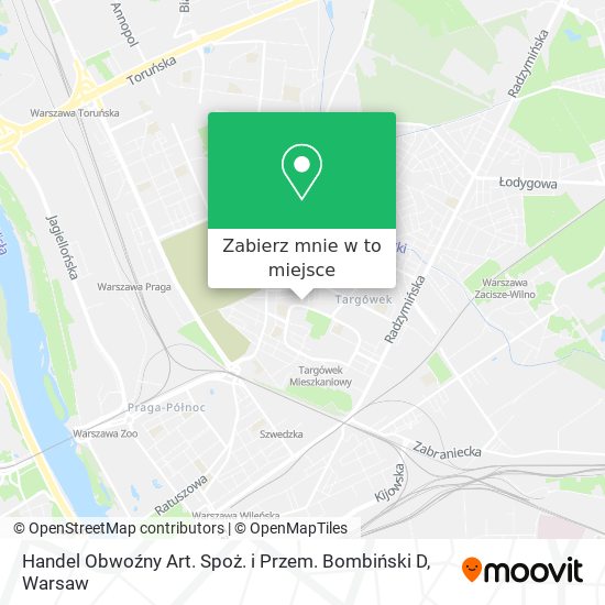 Mapa Handel Obwoźny Art. Spoż. i Przem. Bombiński D