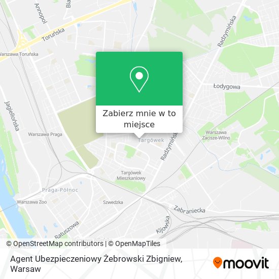 Mapa Agent Ubezpieczeniowy Żebrowski Zbigniew