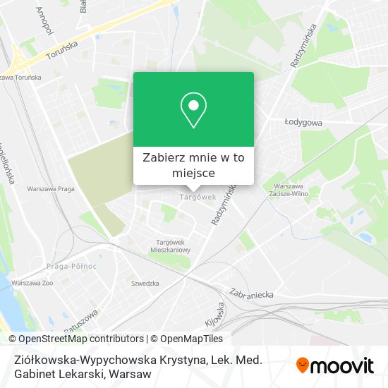 Mapa Ziółkowska-Wypychowska Krystyna, Lek. Med. Gabinet Lekarski