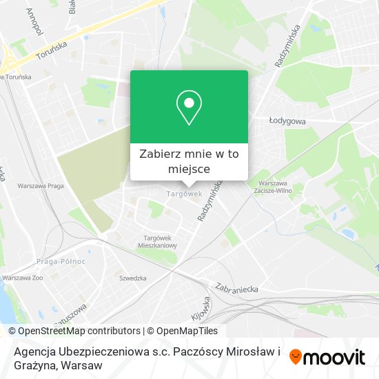 Mapa Agencja Ubezpieczeniowa s.c. Paczóscy Mirosław i Grażyna