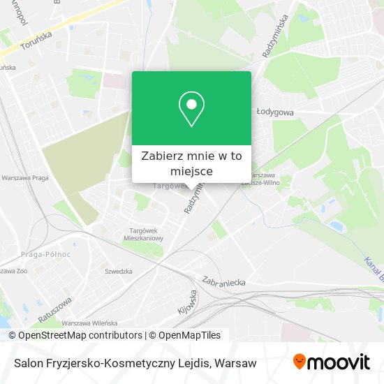 Mapa Salon Fryzjersko-Kosmetyczny Lejdis