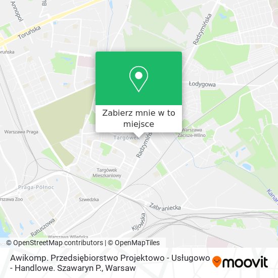 Mapa Awikomp. Przedsiębiorstwo Projektowo - Usługowo - Handlowe. Szawaryn P.