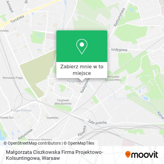 Mapa Małgorzata Ciszkowska Firma Projektowo-Kolsuntingowa