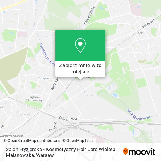 Mapa Salon Fryzjersko - Kosmetyczny Hair Care Wioleta Malanowska